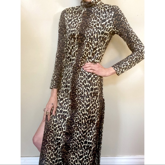 Vintage 70's Cole of California Leopard Gown. Fits small or Medium best - Picture 7 of 10